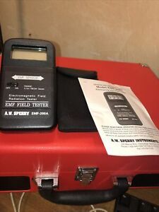 A. W Sperry EMF 200A  Field Radiation Tester WITH BAG AND MANUAL VINTAGE