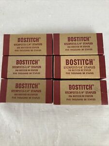 VINTAGE BOSTITCH SCTR-2115- 1/4&#034; STAPLES FOR BOSTITCH B8 5000 Each Box  NOS