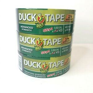 Duck Duck Silver Duct Tape Advanced Strength Bundle Pack 1.88&#034; x 55 yards 3pk.
