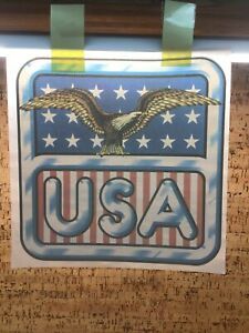 Vintage USA American Eagle Stars Stripes Iron-On Transfer T-5