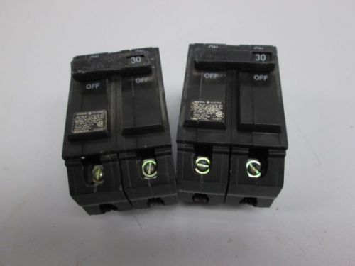 Lot 2 new general electric 30a 2pole 120/240vac circuit breaker d256449 for sale