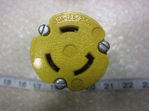 Ge general electric 30a 125/250v locking connector l10-30p, used for sale