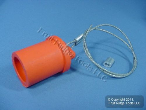 Leviton orange 18 series cam connector female protective insulator cap 18p22-o for sale