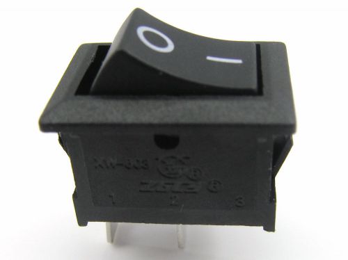 5 pcs rocker switch 2 pins xw-603 10a/125v ac 6a/250v ac black for sale