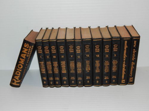 1945 AUDELS NEW ELECTRIC LIBRARY, 12 VOLUMES + RADIOMANS GUIDE