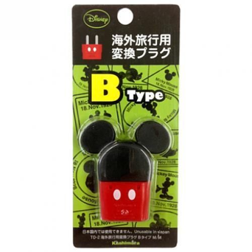 KASHIMURA TD-2 Universal Conversion Plug Mickey Mouse B to A Japan