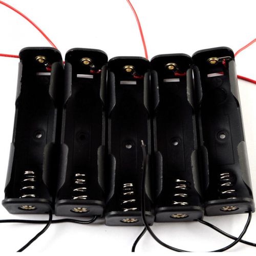 New 5Pcs Black 12V23A 18650 No. N Battery Case Clip Holder Box with cable SR1G