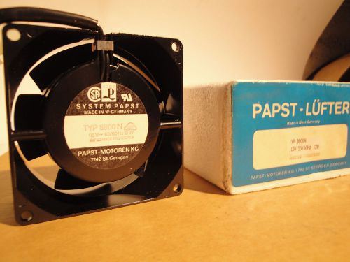 PAPST Model 8800N -  80MM - 3 1/8&#034;  115VAC  METAL FAN - 27.7CFM