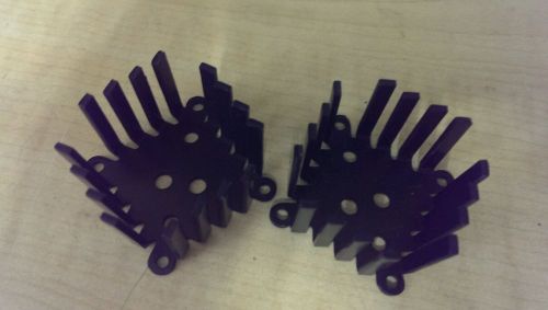 lot x 2  Heat Sink Heatsink TO-3 BLACK ANODIZE new