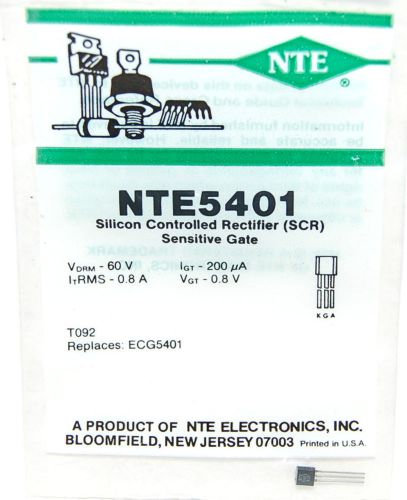 NTE NTE5401 SILICON CONTROLLED RECTIFIER SCR SENSITIVE GATE