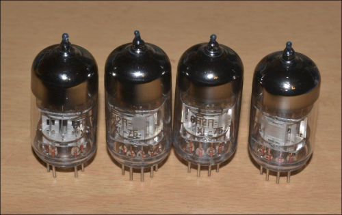 6N2P Tubes for Redbear Amp. Early 70&#039;s. Silver Plate. Set of 4