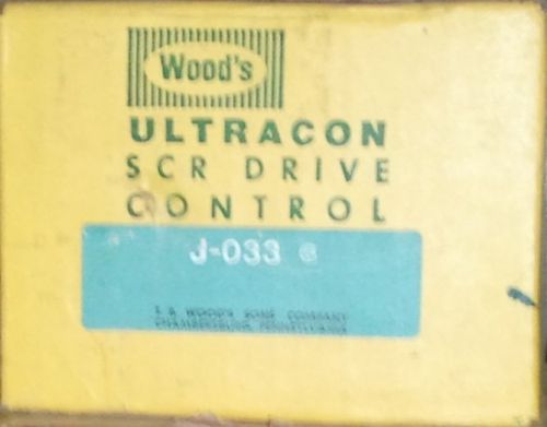 J-033 Ultracon TB Woods SCR Speed Control NEMA 5,4 Enclosure New 1/3HP-1/4HP NIB