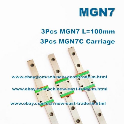 MR7 MGN7 100mm 7mm miniature linear rail slide MGN7C carriage