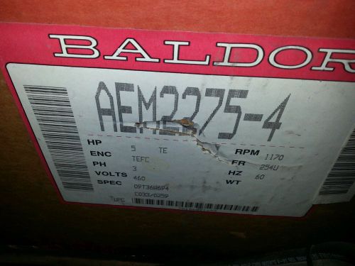 Baldor Auto Duty, 5HP, 1170RPM, 254U.