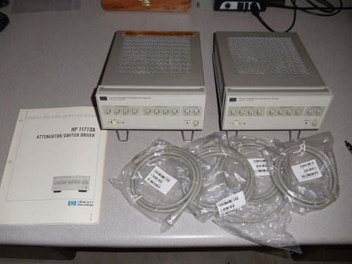 Agilent HP 11713A Attenuator/Switch Driver Two Units with Cables and  Manual