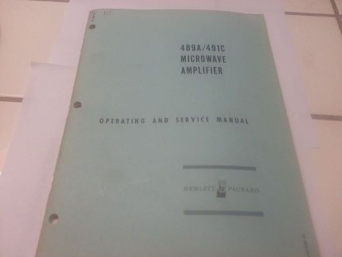operating and service manual 489A 491C microwave amplifier HP Hewlett Packard
