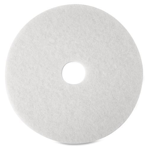 3M Niagara 4100N Floor Polishing Pads - 20&#034; Diameter - 5/Box - White