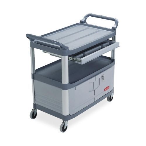 Rubbermaid Instrument Cart - 3 Shelf - 300 lb Capacity - 4&#034; Caster - Gray