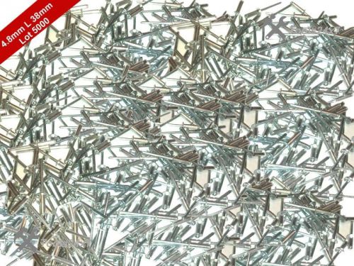 New 38mm x 4.8mm standard open dome aluminum blind pop rivets a?? lot of 5000 for sale