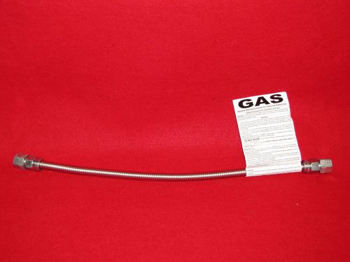 New ~ dormont stainless steel gas flex connector 3/8&#034; od x 18&#034; ~ 10-2222-18 for sale