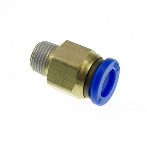 Lot5 one touch push in brass tube straight union connector male bspt 1/4&#034; to 8mm for sale