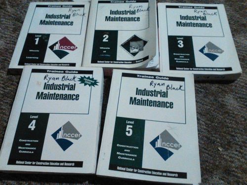 Industrial Maintenance NCCER Trainee Guide Level 1-5 5 Books MSRP $900
