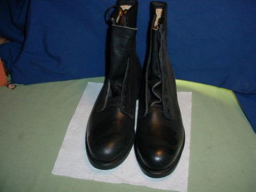 Pair of 8 1/2 Regular (D) Leather Uppers/Rubber Soles 9&#034; Steel Toe Lace Up Boots