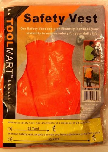TOOLMART Safety Vest Red Color Sealed &amp; Brand NEW !!!