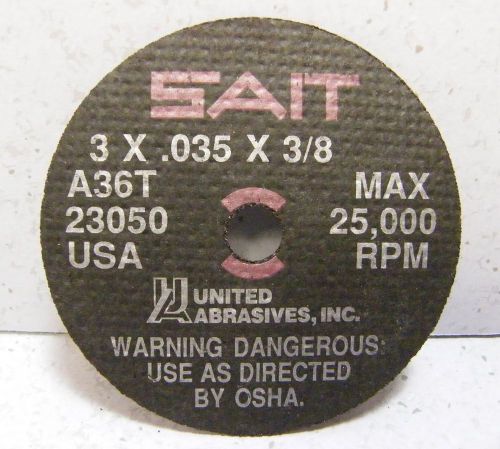 United Abrasives, Inc. SAIT Cut Off Wheel 23050 3 x .035 x 3/8