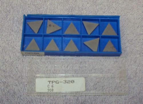 TRAVERS   CARBIDE INSERTS     TPG 320    PACK OF 10     GRADE  C-6