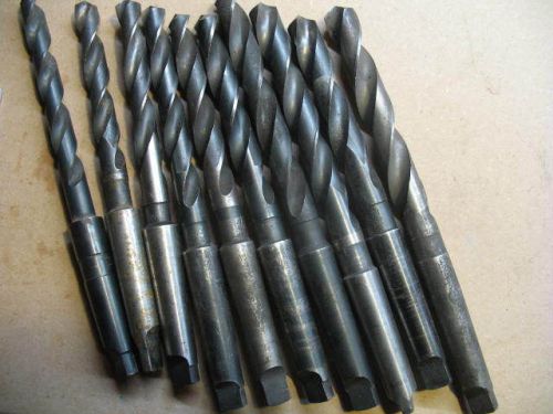 10 piece 2m taper shank drill bit set used hss morse high speed hss great deal for sale