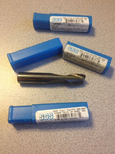 Sgs #30363 1/2&#034; square single end carbide end mill 2 flute &#034;new&#034; for sale