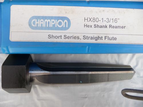 Champion HX80 1-3/16&#034; Hex Shank Car Reamer with Straight Flute