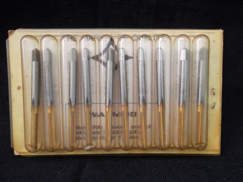 Lot of 10 hss tin coated cleveland m5x0.80 plug hand taps new for sale
