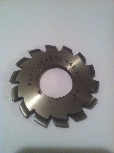 USED INVOLUTE GEAR CUTTER #3 14P 35-54T 1&#034; Bore Brown And Sharpe