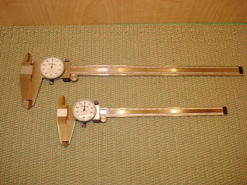 2pc.  8&#034;, 12&#034;  MITUTOYO DIAL CALIPERS  .001&#034; MACHINIST TOOLS