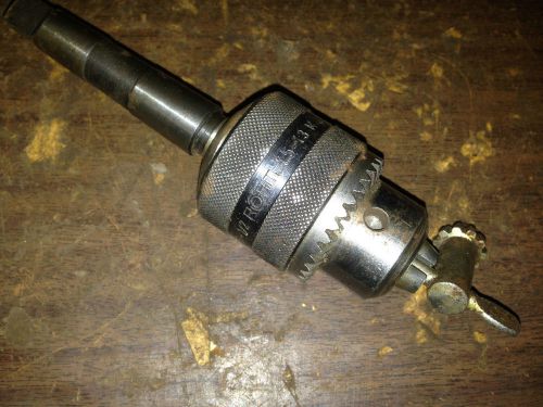 Rohm 1/16-1/2 inch drill chuck w/#2 morse taper shank press tailstock  lathe for sale