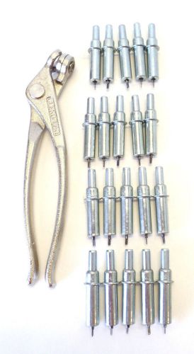 20 New  3/32&#034; Spring Cleco Set with Pliers Aircraft Tools