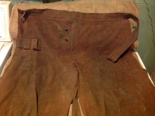 Men&#039;s Welding Protective Chaps Cowhide Leather Length 40&#034;