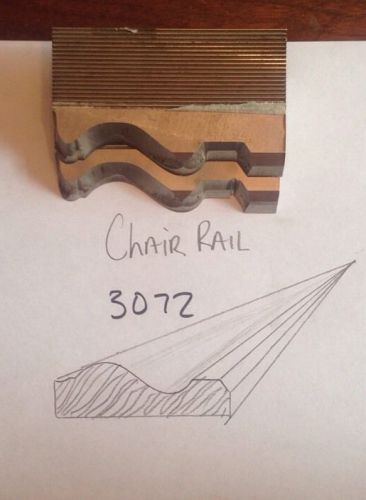 Lot 3072 Chair Rail Moulding Weinig / WKW Corrugated Knives Shaper Moulder
