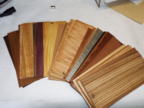 Wood veneer, constantines wood, 50 box 4&#034;x 9&#034; (variety species domestic/exotic)