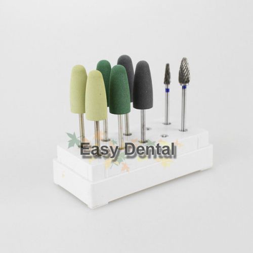 2 boxes HP Dental Resin Base Acrylic Polishing Burs Drill Polisher 8pcs/box