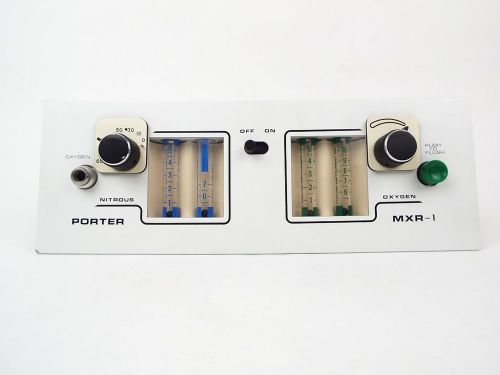 Porter MXR-1 2055W Cabinet Mount Dental Nitrous Oxide N2O Flowmeter Monitor