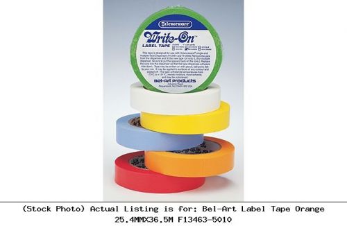 Bel-art label tape orange 25.4mmx36.5m f13463-5010 labware for sale