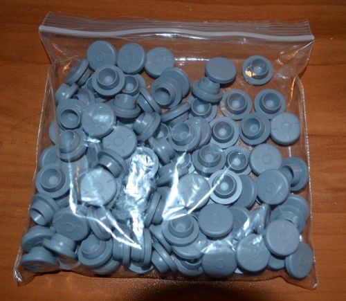 Bag  of  100 rubber vial caps new and unused for sale