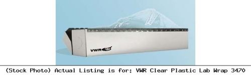 Vwr clear plastic lab wrap 3470 lab safety unit for sale