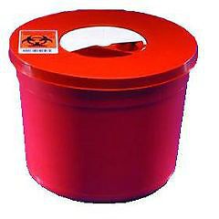 Sharps Container With Lid Round Size: 5 QT (3 Pack)