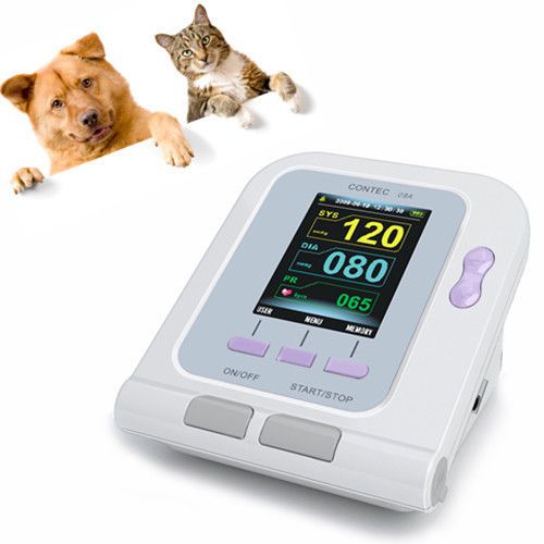 Contec contec08a veterinary blood pressure monitor+2 size cuffs + vet spo2 probe for sale