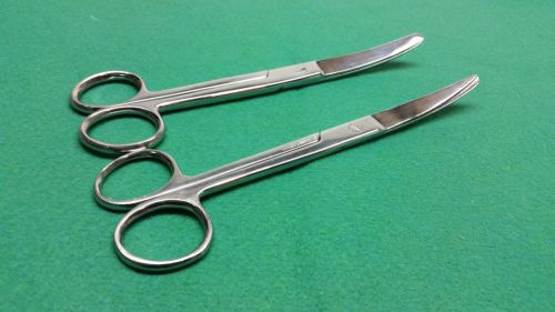 2 PCS OPERATING DISSECTING SCISSORS 6.5&#039;&#039; SH/BL+BL/BL CVD SURGICAL INSTRUMENTS