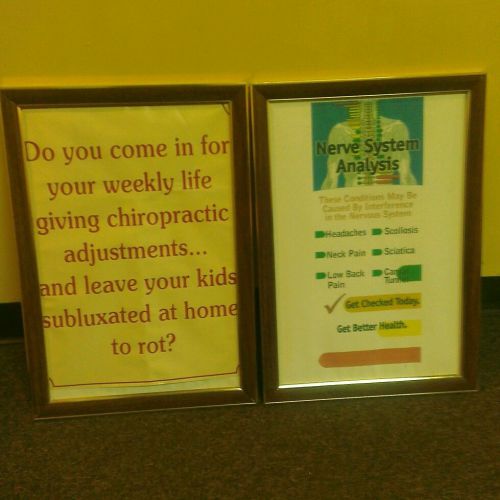 Chiropractic changeable poster frames